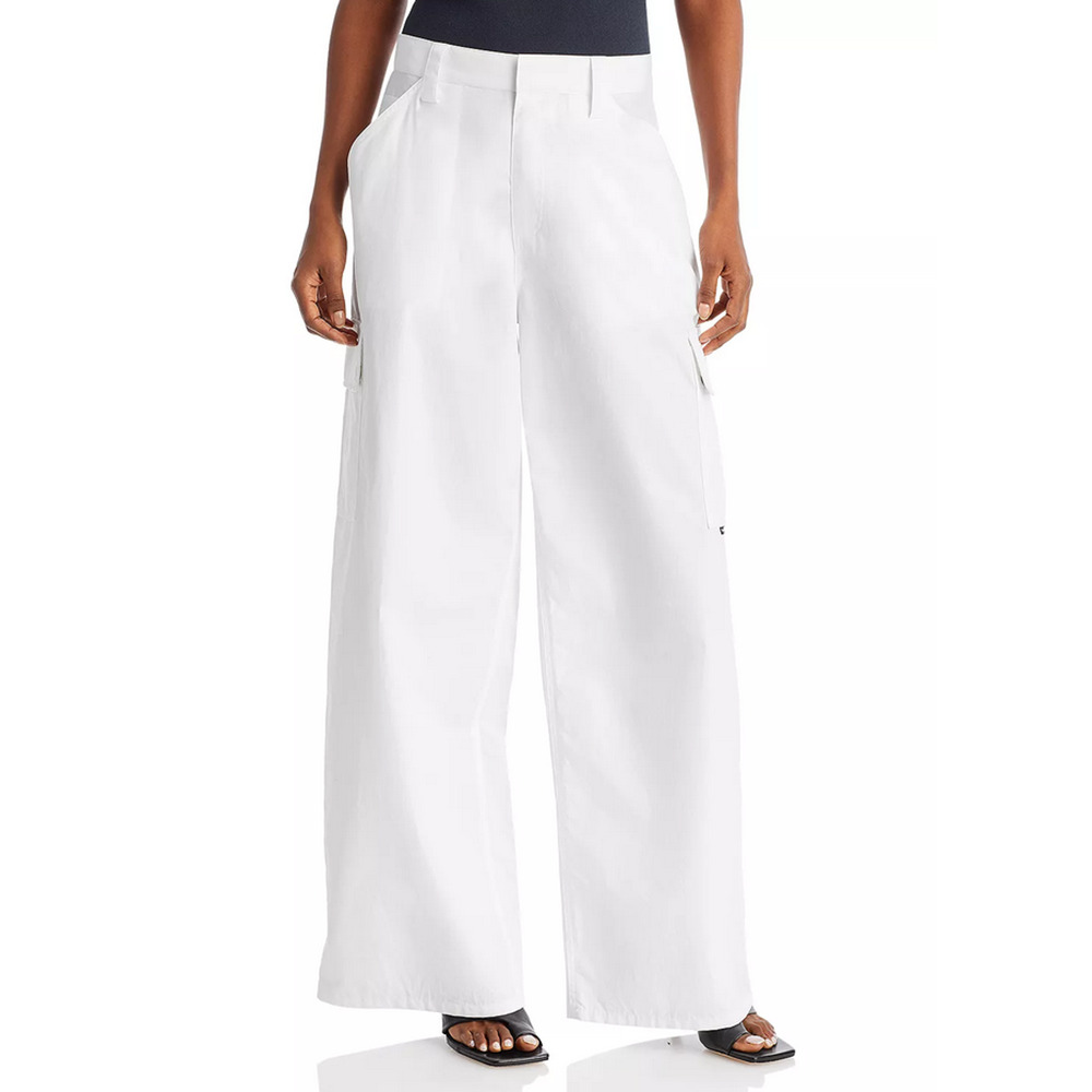 alexanderwang.t Cotton Wide Leg Cargo Pants White Size 0
